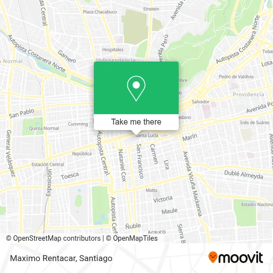 Maximo Rentacar map