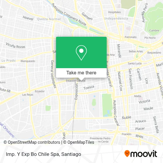 Imp. Y Exp Bo Chile Spa map