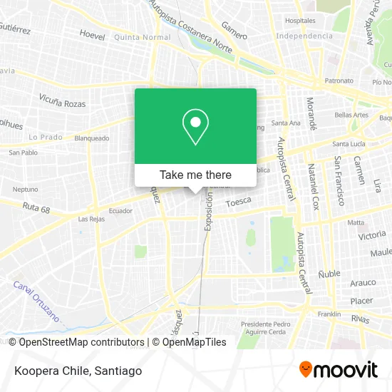 Koopera Chile map