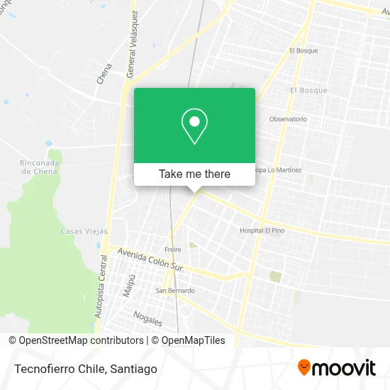Tecnofierro Chile map