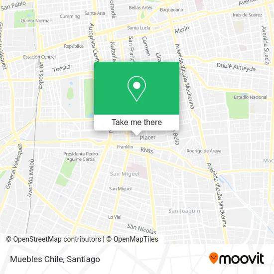 Muebles Chile map
