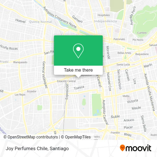 Joy Perfumes Chile map