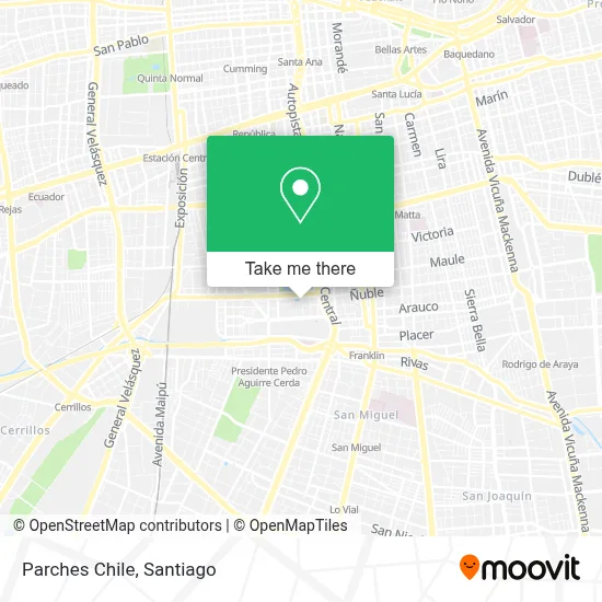 Parches Chile map