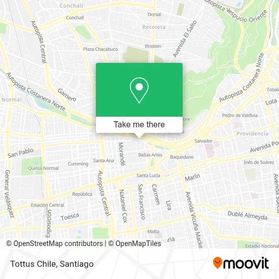 Tottus Chile map