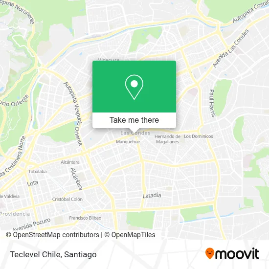 Teclevel Chile map