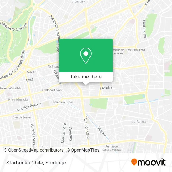 Starbucks Chile map