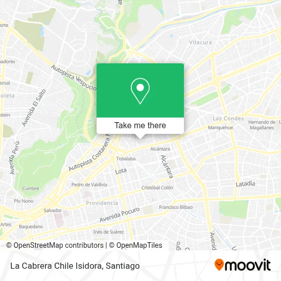 La Cabrera Chile Isidora map
