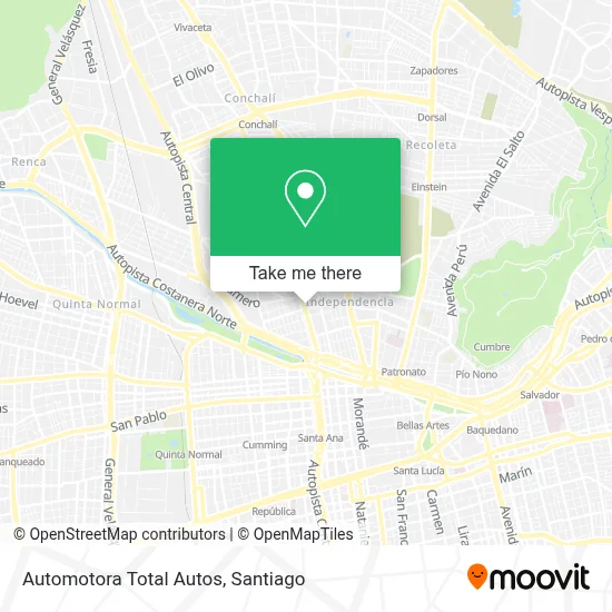 Automotora Total Autos map