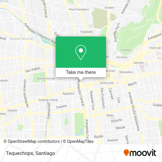 Tequechops map