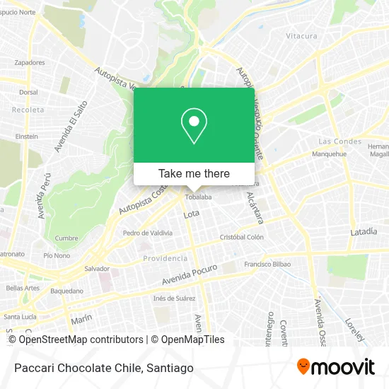 Paccari Chocolate Chile map