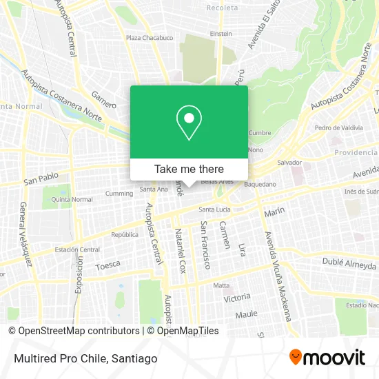 Multired Pro Chile map