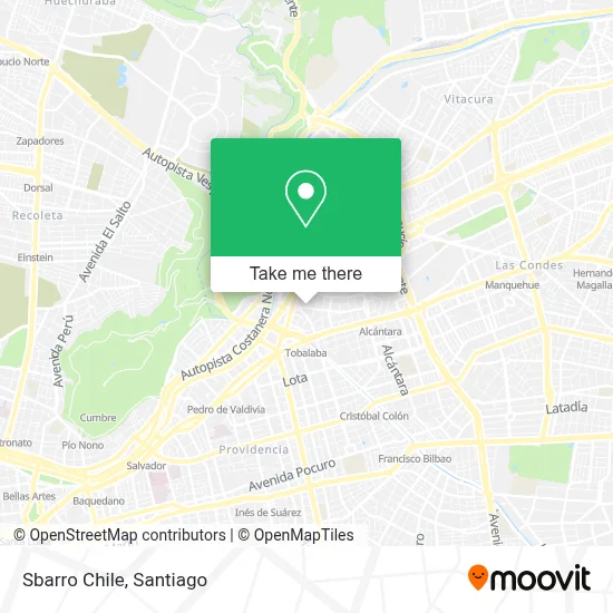 Sbarro Chile map