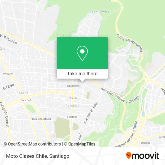 Moto Clases Chile map