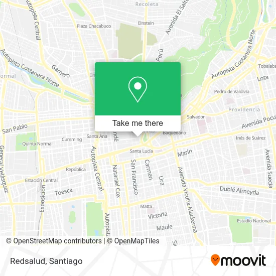 Redsalud map
