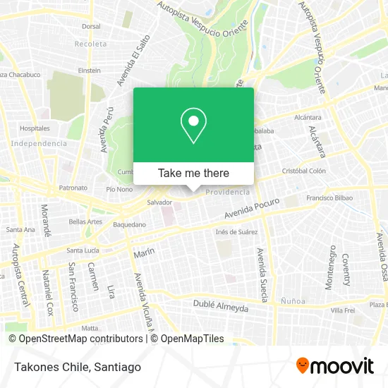 Takones Chile map