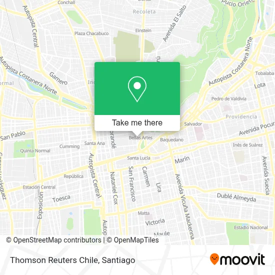 Thomson Reuters Chile map