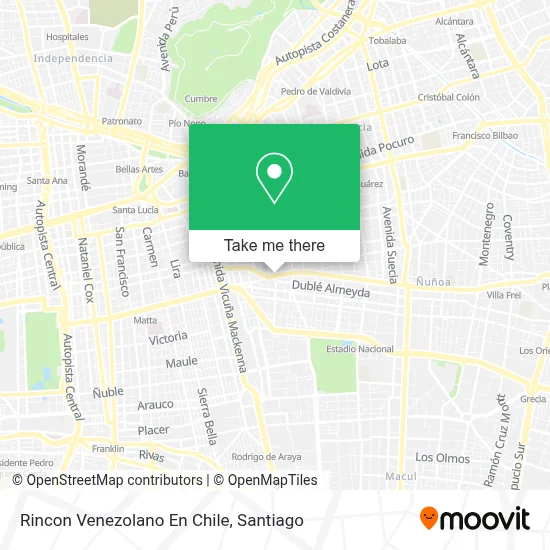 Rincon Venezolano En Chile map