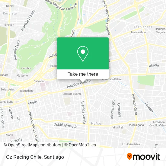 Oz Racing Chile map