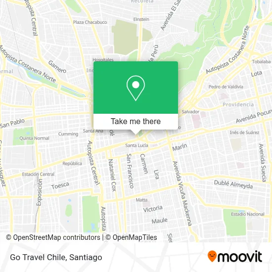 Go Travel Chile map