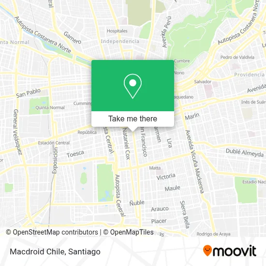 Macdroid Chile map