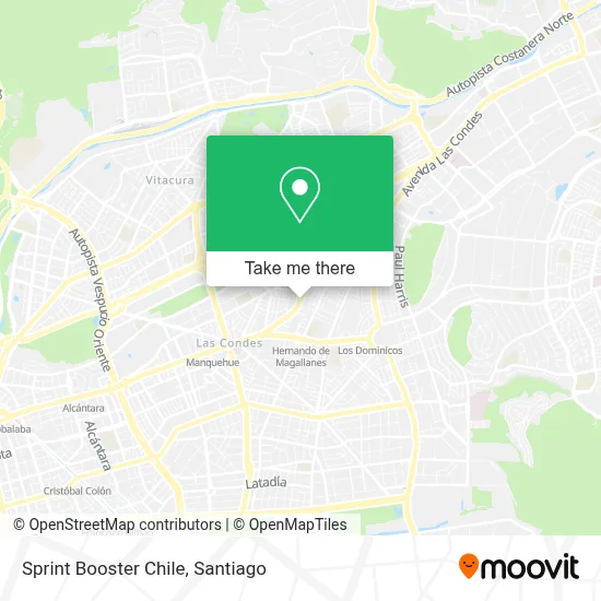 Sprint Booster Chile map