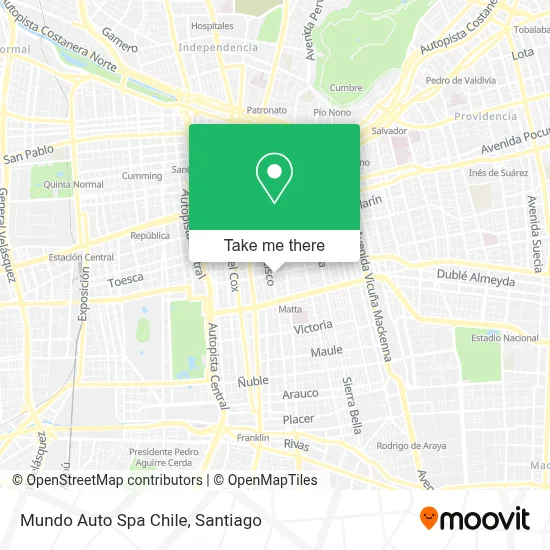 Mundo Auto Spa Chile map