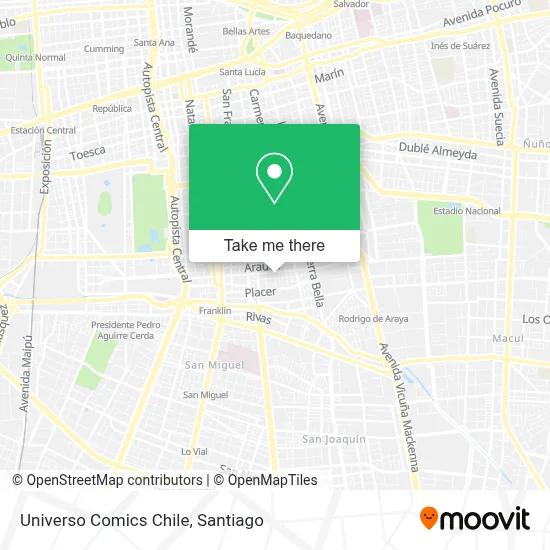 Universo Comics Chile map