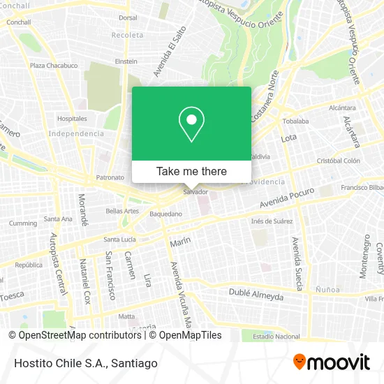 Hostito Chile S.A. map