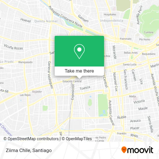 Ziima Chile map