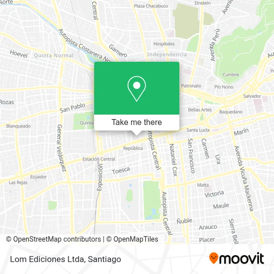 Lom Ediciones Ltda map