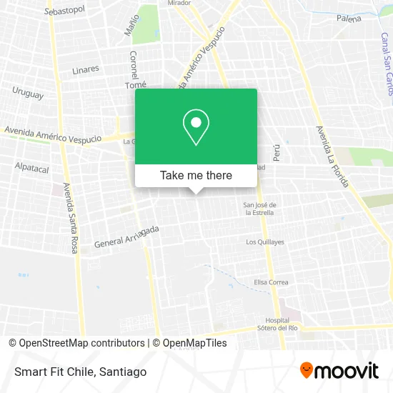 Smart Fit Chile map