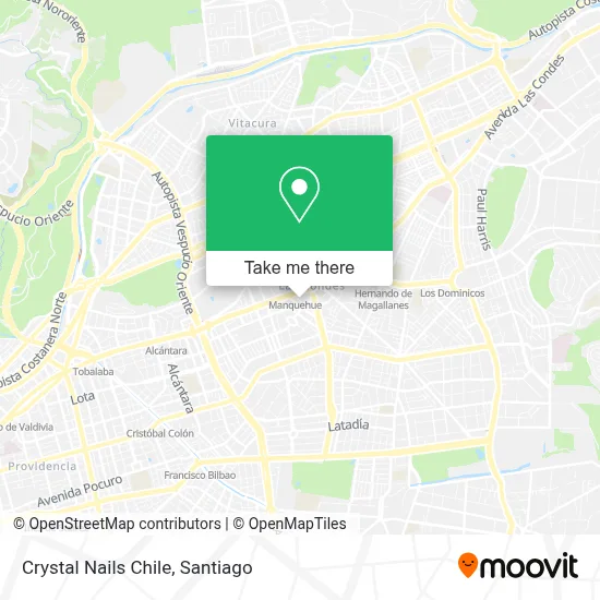 Crystal Nails Chile map