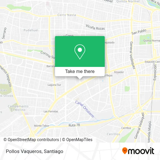 Pollos Vaqueros map