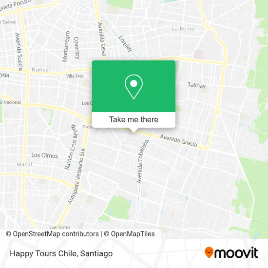 Happy Tours Chile map