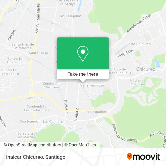 Inalcar Chicureo map