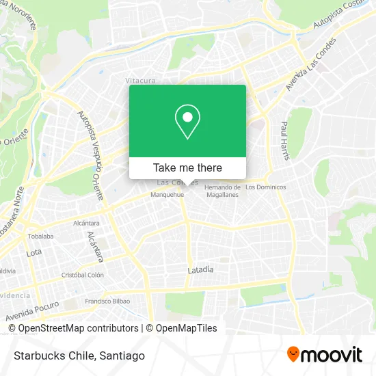 Starbucks Chile map