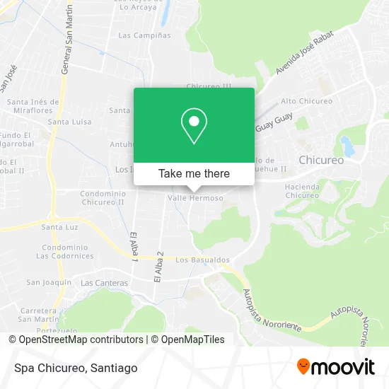 Spa Chicureo map