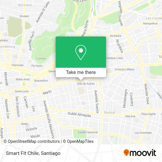 Smart Fit Chile map