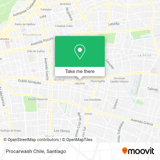 Procarwash Chile map