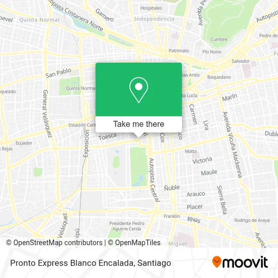 Pronto Express Blanco Encalada map