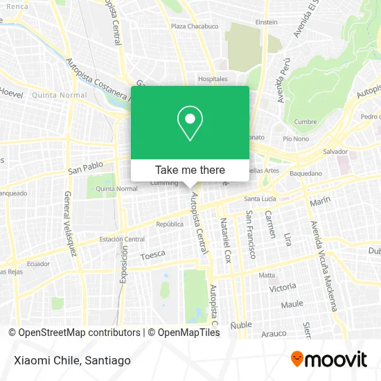 Xiaomi Chile map