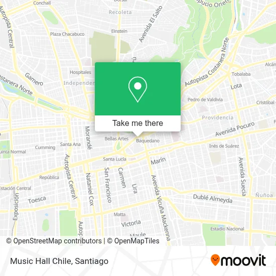 Music Hall Chile map