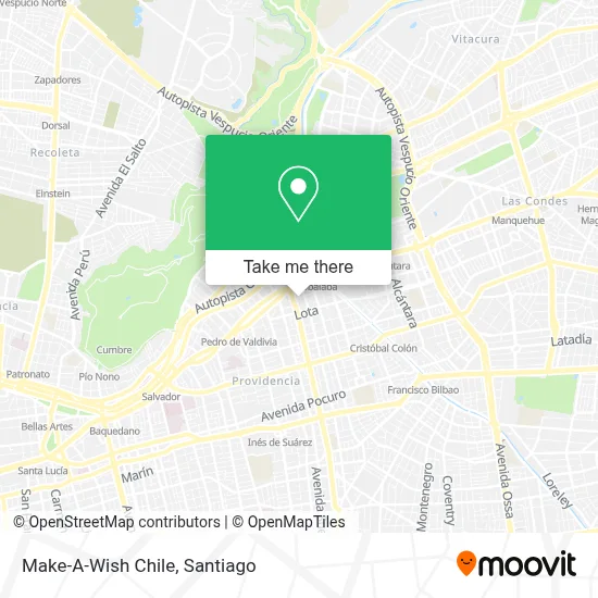 Make-A-Wish Chile map