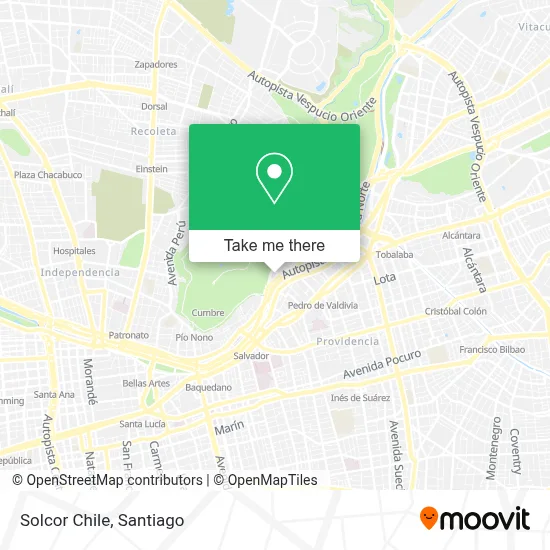 Solcor Chile map
