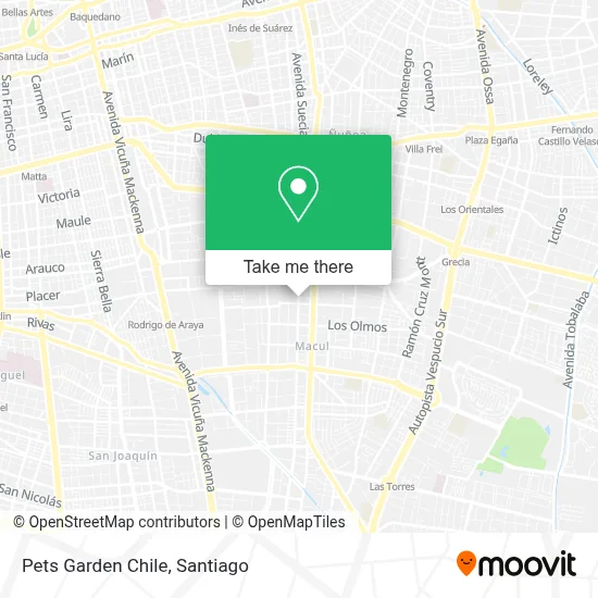 Pets Garden Chile map