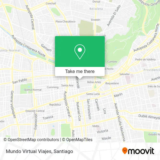 Mundo Virtual Viajes map