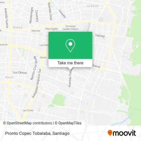 Pronto Copec Tobalaba map