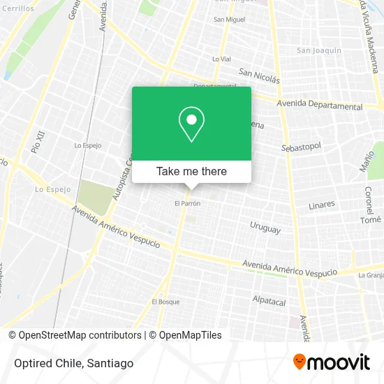 Optired Chile map