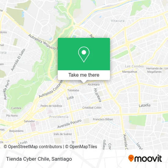 Tienda Cyber Chile map