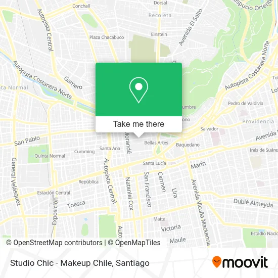 Studio Chic - Makeup Chile map